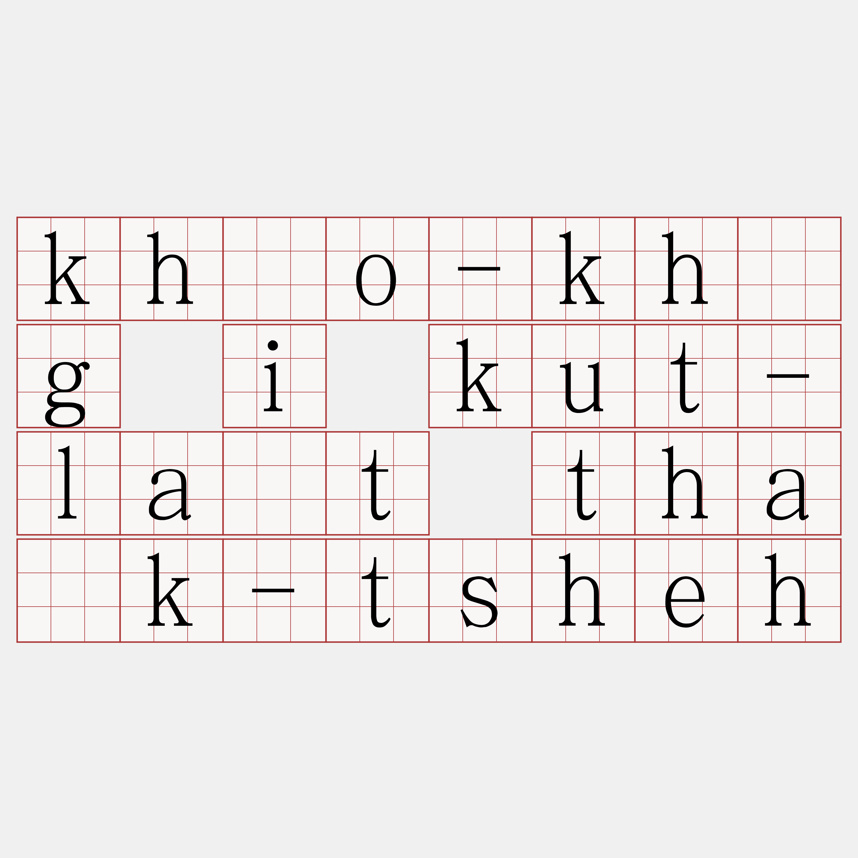 khóo-khǹg i kut-la̍t tha̍k-tsheh